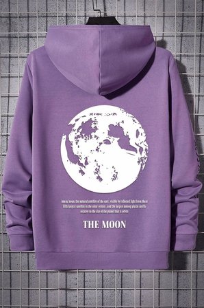 Unisex The Moon Baskılı Sweatshirt
