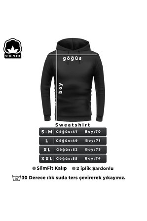 Unisex Panda Sırt Baskılı Sweatshirt