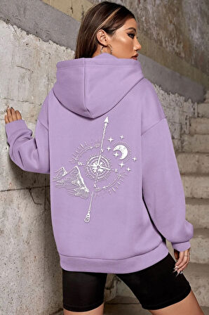 Pusula Sırt Baskılı Sweatshirt