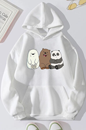 Uyguntarz Unisex Kafadar Ayılar Baskılı Sweatshirt