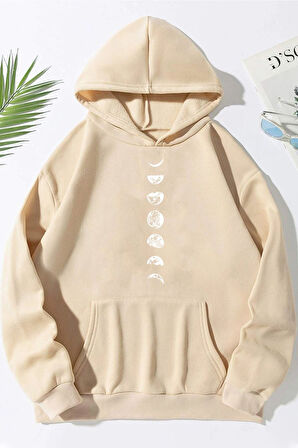 Uyguntarz Unisex Moon Phases Baskılı Sweatshirt