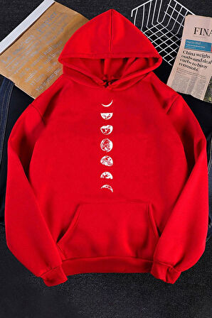 Uyguntarz Unisex Moon Phases Baskılı Sweatshirt