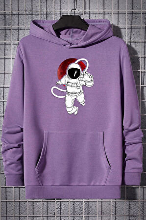 Unisex Astronot Baskılı Sweatshirt