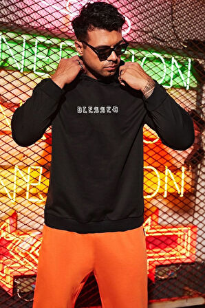 Uyguntarz Unisex Blesseb Baskılı Sweatshirt