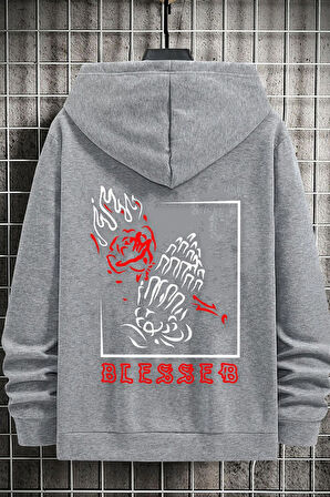 Uyguntarz Unisex Blesseb Baskılı Sweatshirt