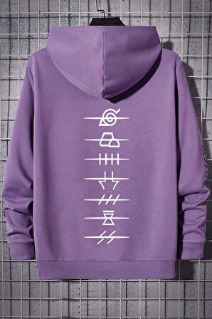 Uyguntarz Unisex Ninja Akatsuki Sırt Baskılı Sweatshirt