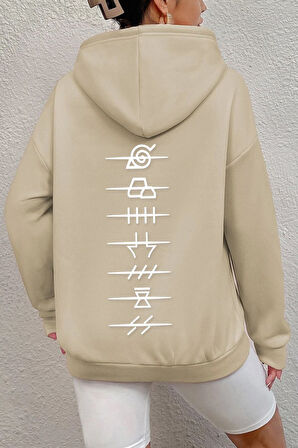 Uyguntarz Unisex Ninja Akatsuki Sırt Baskılı Sweatshirt