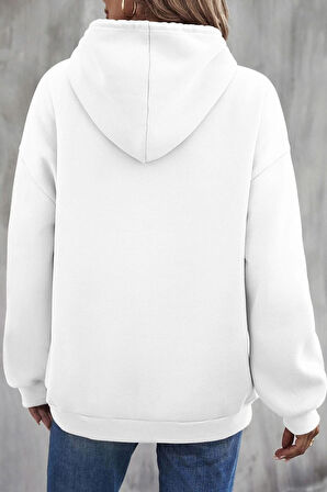 Uyguntarz Unisex California Baskılı Kapüşonlu Sweatshirt