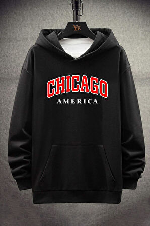 Uyguntarz Unisex Chiago Baskılı Sweatshirt