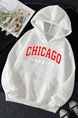 Uyguntarz Unisex Chiago Baskılı Sweatshirt