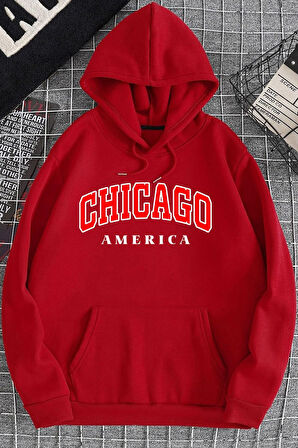 Uyguntarz Unisex Chiago Baskılı Sweatshirt