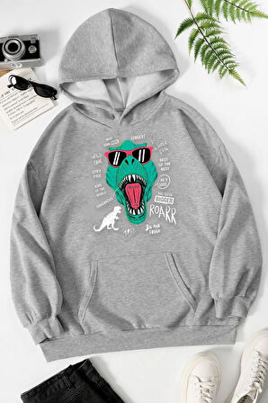 Uyguntarz Unisex T - Rex Baskılı Sweatshirt