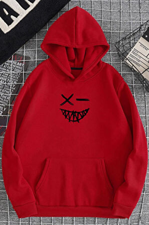 Uyguntarz Cartoon Graphic Thermal Lined Drawstring Sweatshirt