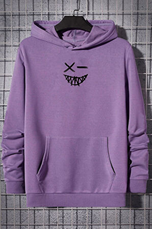Uyguntarz Cartoon Graphic Thermal Lined Drawstring Sweatshirt