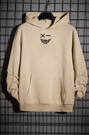Uyguntarz Cartoon Graphic Thermal Lined Drawstring Sweatshirt