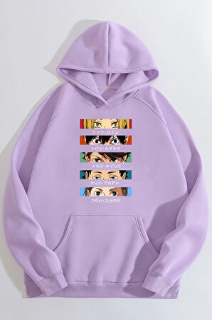 Unisex Cosplay Haikyuu Baskılı Sweatshirt