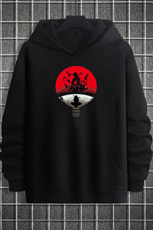 Uyguntarz Unisex Itachi Uchiha Baskılı Sweatshirt