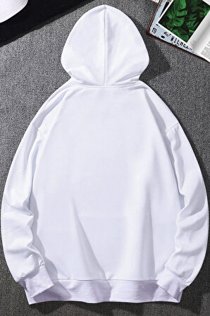 Uyguntarz Unisex Ken Kaneki Baskılı Kapüşonlu Sweatshirt