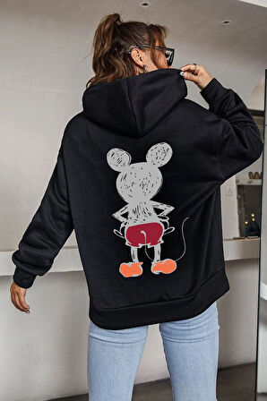 Uyguntarz Unisex Mause Sırt Baskılı Sweatshirt