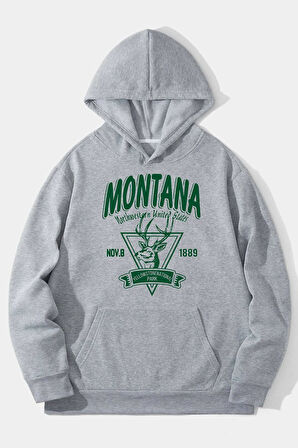 Uyguntarz Unisex Montana Baskılı Sweatshirt