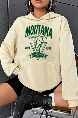 Uyguntarz Unisex Montana Baskılı Sweatshirt