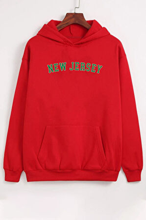 Unisex New Jersey Baskılı Sweatshirt