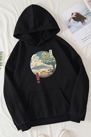 Uyguntarz Unisex Neighbor's Ukiyo e Baskılı Sweatshirt