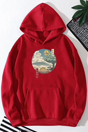 Uyguntarz Unisex Neighbor's Ukiyo e Baskılı Sweatshirt