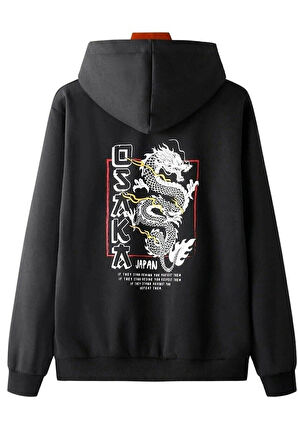 Uyguntarz Unisex Osaka Baskılı Kapüşonlu Sweatshirt