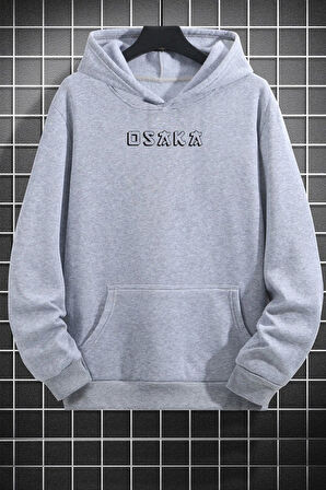 Uyguntarz Unisex Osaka Baskılı Kapüşonlu Sweatshirt