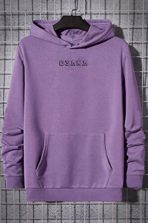 Uyguntarz Unisex Osaka Baskılı Kapüşonlu Sweatshirt