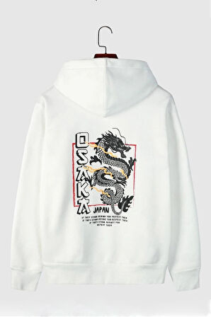 Uyguntarz Unisex Osaka Baskılı Kapüşonlu Sweatshirt