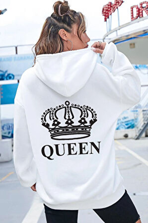 Uyguntarz Unisex Quenn Sırt Baskılı Sweatshirt