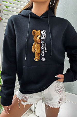 Uyguntarz Unisex Boys Bear Baskılı Sweatshirt