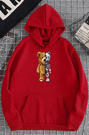 Uyguntarz Unisex Boys Bear Baskılı Sweatshirt