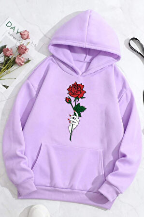 Uyguntarz Unisex Rose Baskılı Sweatshirt