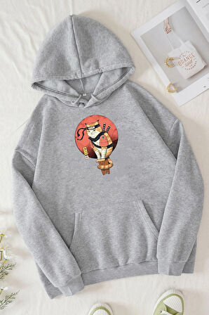 Uyguntarz Unisex Shinobi Kedi Baskılı Sweatshirt