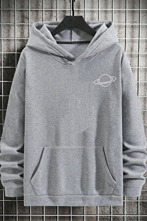 Uyguntarz Unisex Saturn Baskılı Sweatshirt