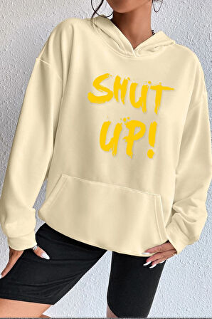 Uyguntarz Unisex Shut Up Baskılı Sweatshirt