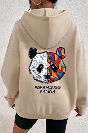 Uyguntarz Unisex Panda Sırt Baskılı Sweatshirt