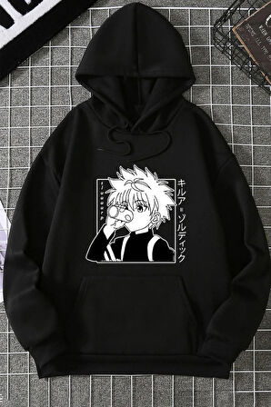 Unisex Killua Zoldyck Baskılı Sweatshirt