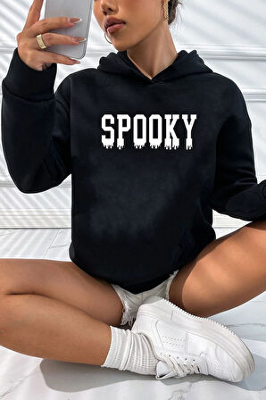 Uyguntarz Unisex Spooky Baskılı Sweatshirt