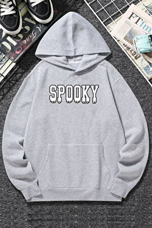Uyguntarz Unisex Spooky Baskılı Sweatshirt