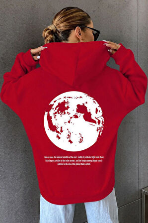 Uyguntarz Unisex The Moon Baskılı Sweatshirt