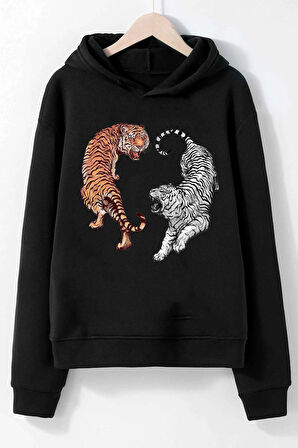 Uyguntarz Unisex Tiger Baskılı Sweatshirt