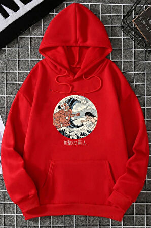 Uyguntarz Unisex Kanagawa Oki Nami Ura Baskılı Sweatshirt