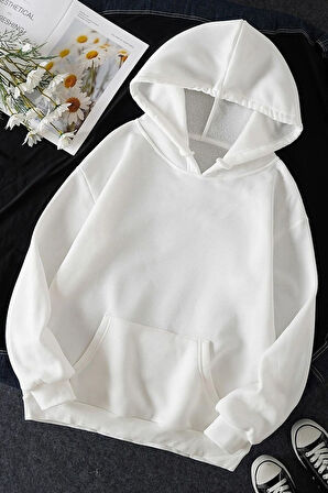 Uyguntarz Unisex Pamuk Şardonlu Kapüşonlu Sweatshirt