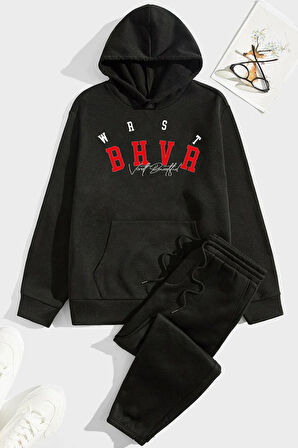 Uyguntarz Unisex Bhvr Baskılı Eşofman Takımı
