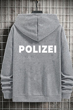 Unisex Polizei Sırt Baskılı Sweatshirt