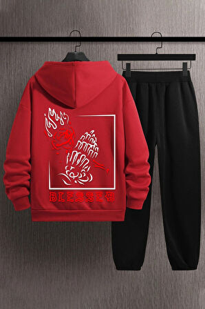 Uyguntarz Unisex Blesseb Baskılı Eşofman Takımı